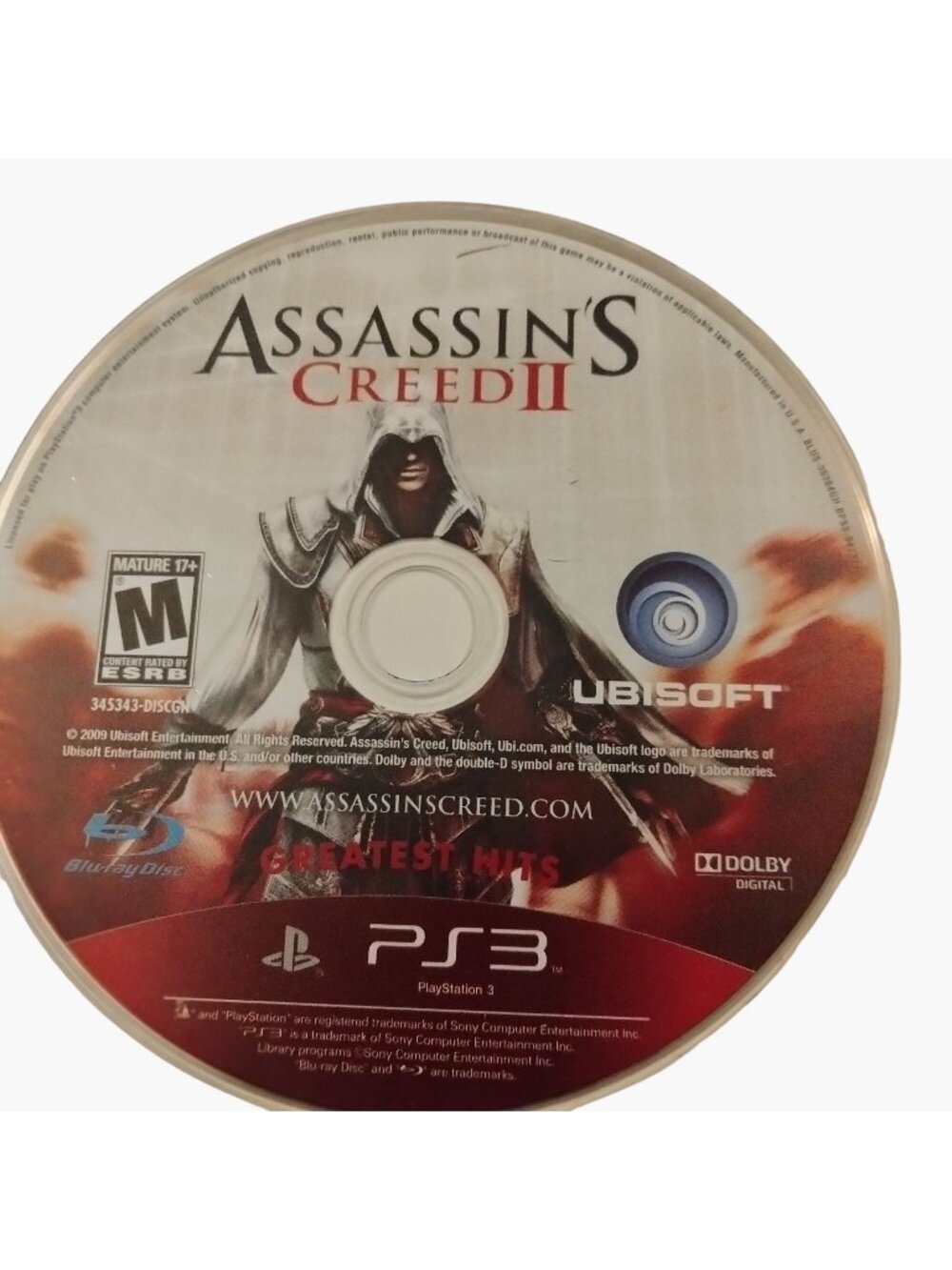 Assassins Creed II Greatest Hits PS3 Game Disc Only